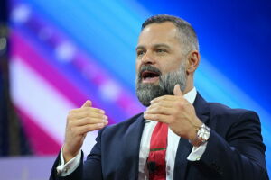 US Representative Cory Mills, Republican of Florida, speaks during the annual Conservative Political Action Conference (CPAC) meeting on February 23, 2024, in National Harbor, Maryland. (Photo by Mandel NGAN / AFP) (Photo by MANDEL NGAN/AFP via Getty Images)