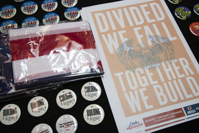 Merchandise at the Turning Point USA booth at the Alabama GOP Summer Dinner